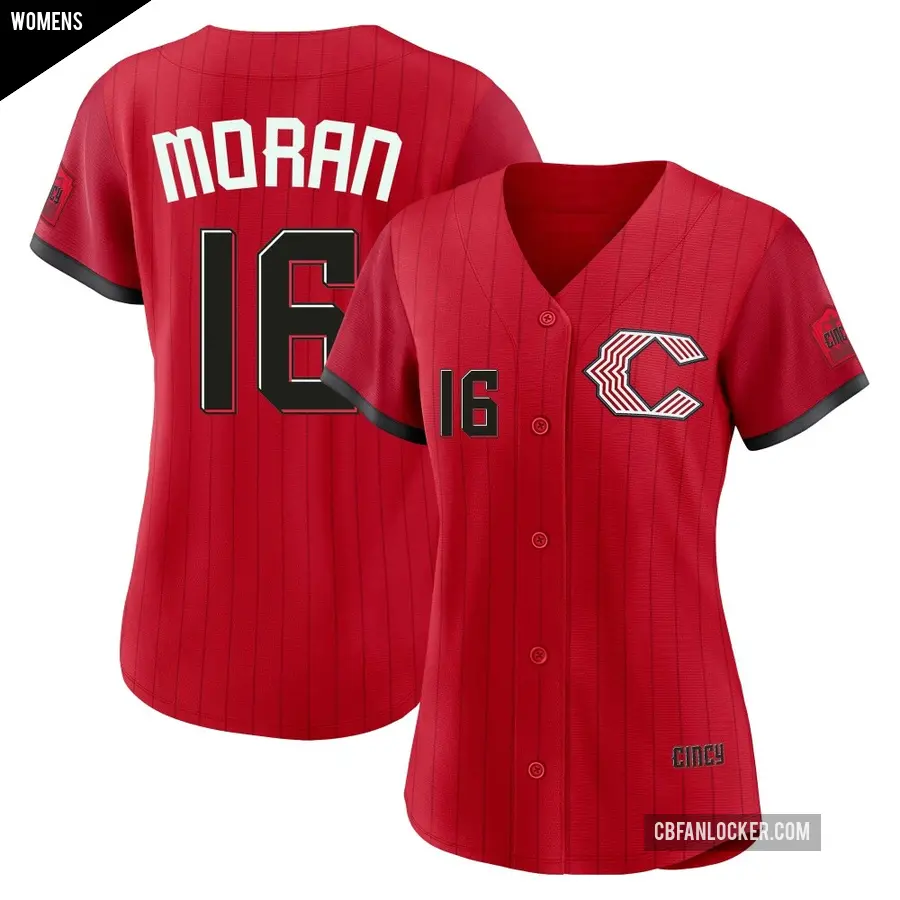 Women's Cincinnati Reds ＃16 Colin Moran Limited Red 2026 City Connect Stadium Jersey