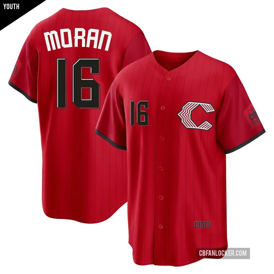Youth Cincinnati Reds ＃16 Colin Moran Limited Red 2026 City Connect Stadium Jersey