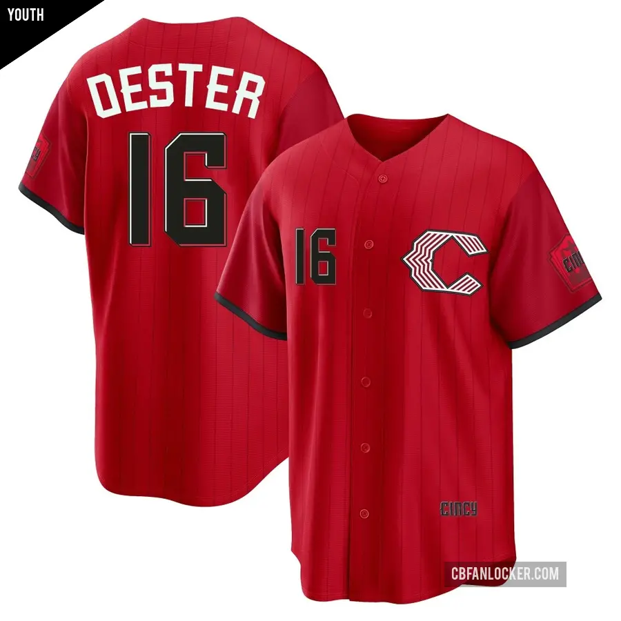 Youth Cincinnati Reds ＃16 Ron Oester Limited Red 2026 City Connect Stadium Jersey
