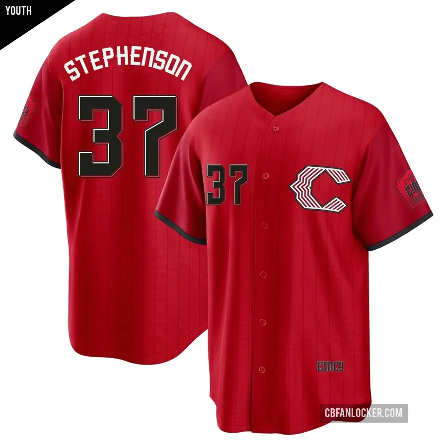 Youth Cincinnati Reds ＃37 Tyler Stephenson Limited Red 2026 City Connect Stadium Jersey